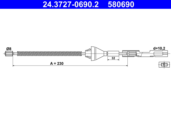 Cable Pull, parking brake  Art. 24372706902