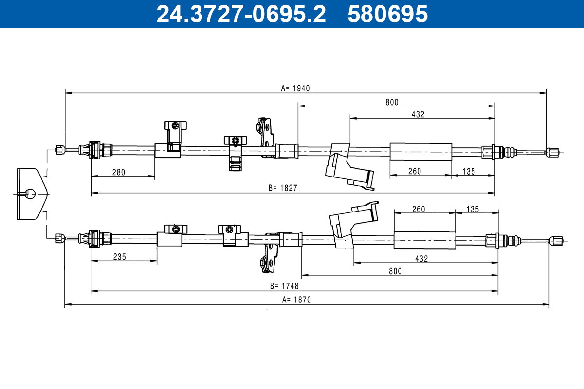 Cable Pull, parking brake  Art. 24372706952