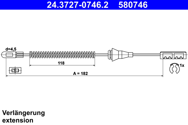 Cable Pull, parking brake (Back, left, Back, right)  Art. 24372707462