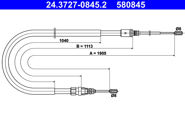 Cable Pull, parking brake (Double cloth)  Art. 24372708452