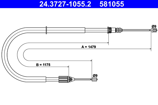 Cable Pull, parking brake (Back, right)  Art. 24372710552