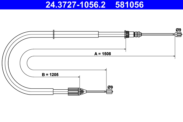 Cable Pull, parking brake (Back, left)  Art. 24372710562