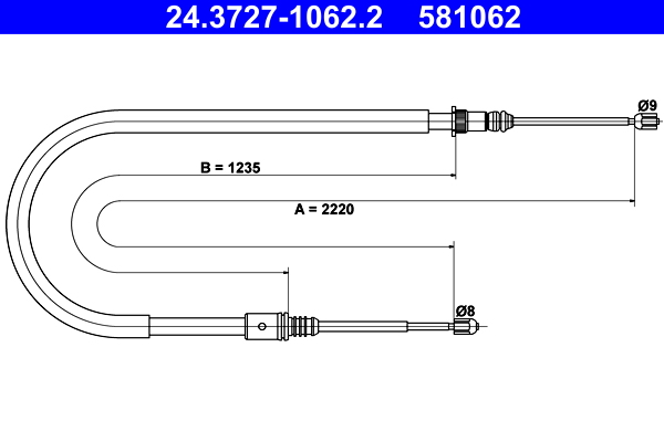 Cable Pull, parking brake (Back, left, Back, right)  Art. 24372710622