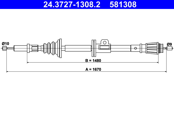 Cable Pull, parking brake (Back, left)  Art. 24372713082