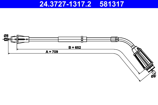 Cable Pull, parking brake (Disc brake)  Art. 24372713172