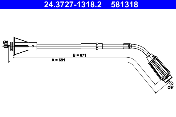 Cable Pull, parking brake (Disc brake)  Art. 24372713182