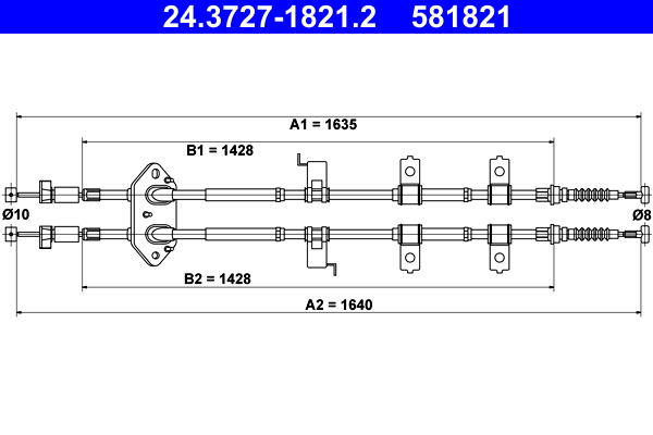 Cable Pull, parking brake (Double cloth)  Art. 24372718212