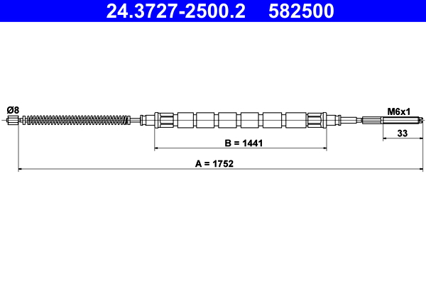 Cable Pull, parking brake (Back, left, Back, right)  Art. 24372725002