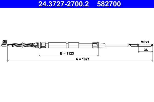 Cable Pull, parking brake (Back, right, Back, left)  Art. 24372727002