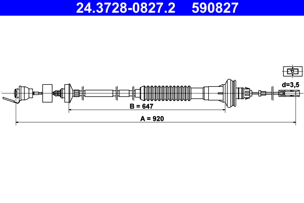 Cable Pull, clutch control (Front axle)  Art. 24372808272