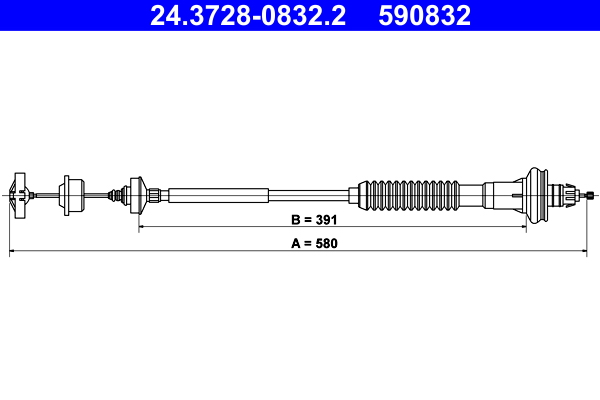 Cable Pull, clutch control (Front axle)  Art. 24372808322