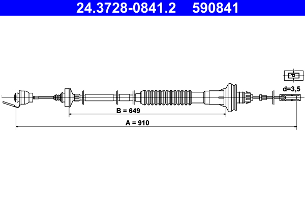 Cable Pull, clutch control (Front axle)  Art. 24372808412