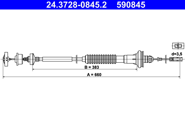 Cable Pull, clutch control (Front axle)  Art. 24372808452