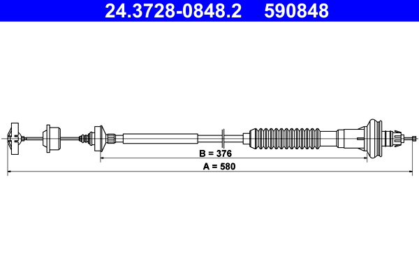 Cable Pull, clutch control (Front axle)  Art. 24372808482