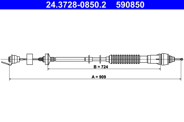 Cable Pull, clutch control (front axle both sides)  Art. 24372808502