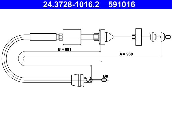 Cable Pull, clutch control (Rear axle)  Art. 24372810162