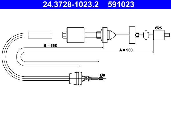 Cable Pull, clutch control (Rear axle)  Art. 24372810232