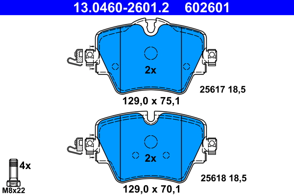 Brake Pad Set, disc brake (Front axle)  Art. 13046026012