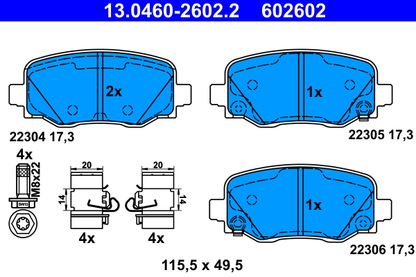 Brake Pad Set, disc brake (Rear axle)  Art. 13046026022