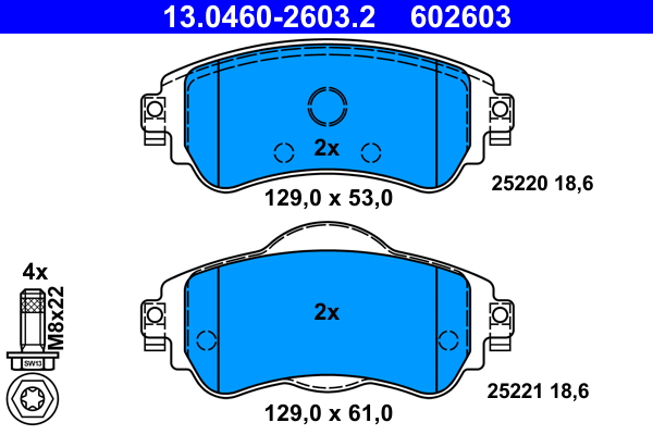 Brake Pad Set, disc brake (Front axle)  Art. 13046026032