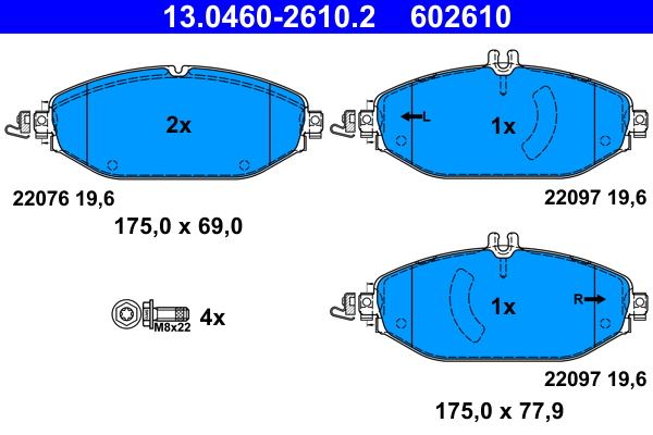 Brake Pad Set, disc brake (Front axle)  Art. 13046026102