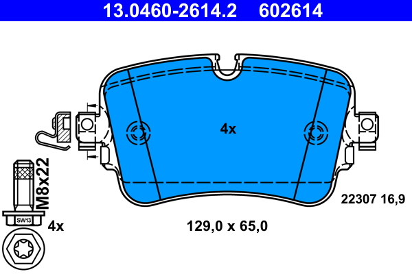 Brake Pad Set, disc brake (Rear axle)  Art. 13046026142