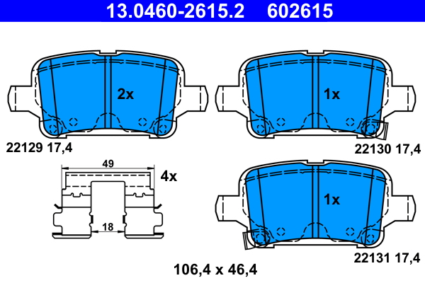 Brake Pad Set, disc brake (Rear axle)  Art. 13046026152