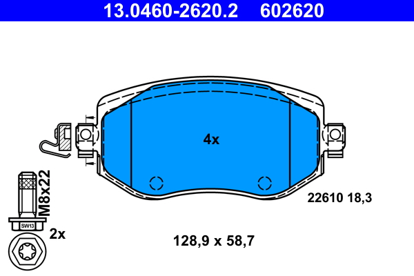 Brake Pad Set, disc brake (Front axle)  Art. 13046026202