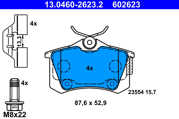 Brake Pad Set, disc brake (Disc brake)  Art. 13046026232