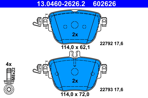 Brake Pad Set, disc brake (Rear axle, Front axle)  Art. 13046026262