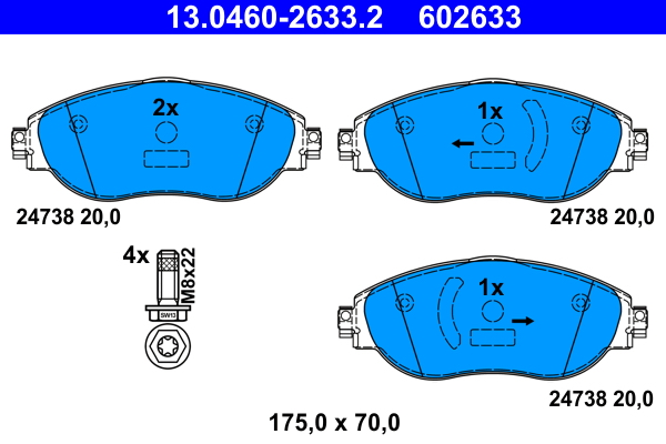 Brake Pad Set, disc brake (Front axle)  Art. 13046026332