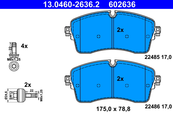 Brake Pad Set, disc brake  Art. 13046026362