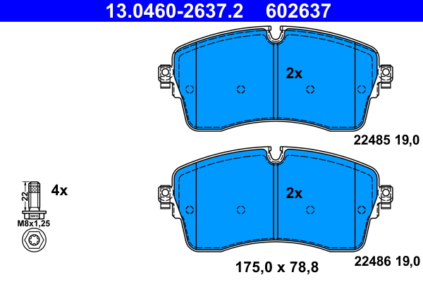 Brake Pad Set, disc brake  Art. 13046026372