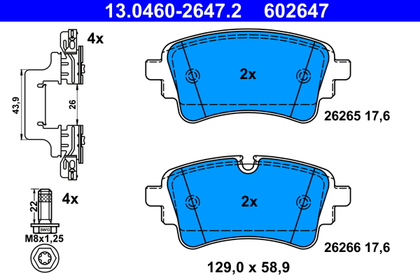 Brake Pad Set, disc brake  Art. 13046026472