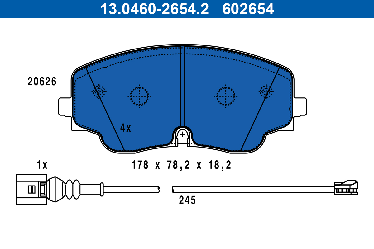 Brake Pad Set, disc brake  Art. 13046026542