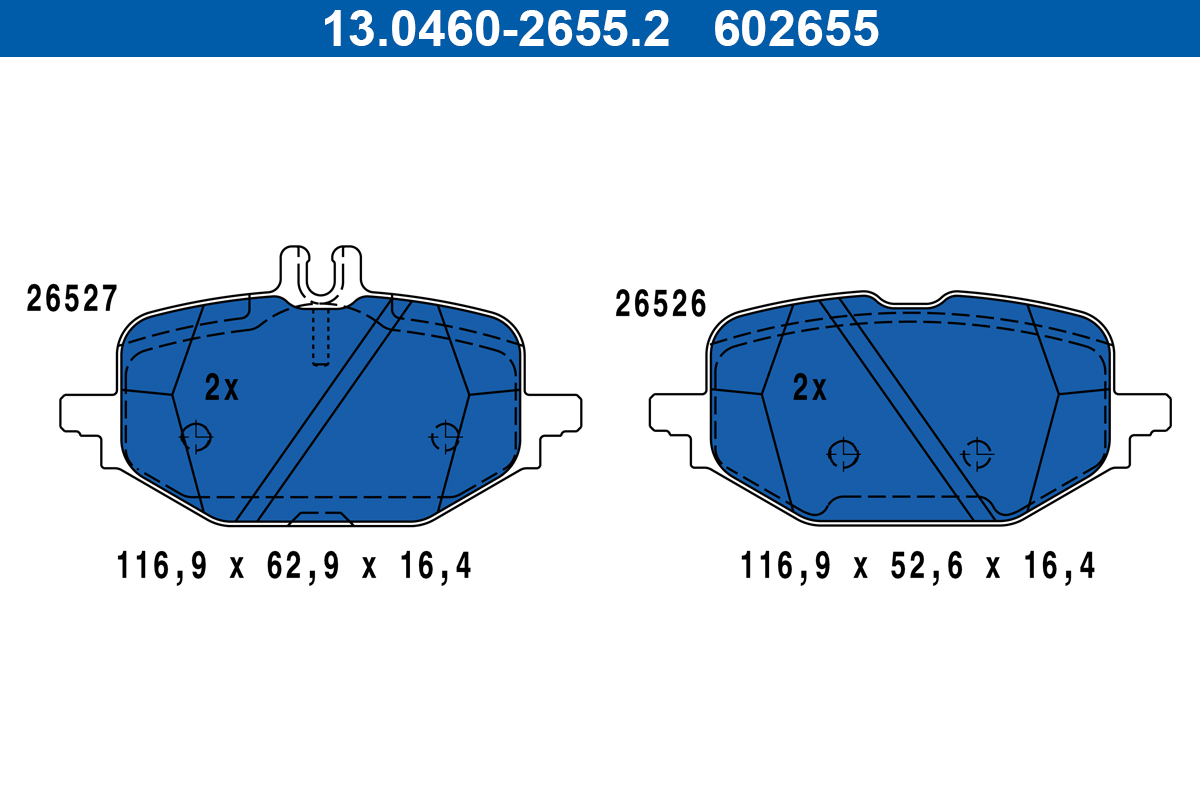 Brake Pad Set, disc brake  Art. 13046026552