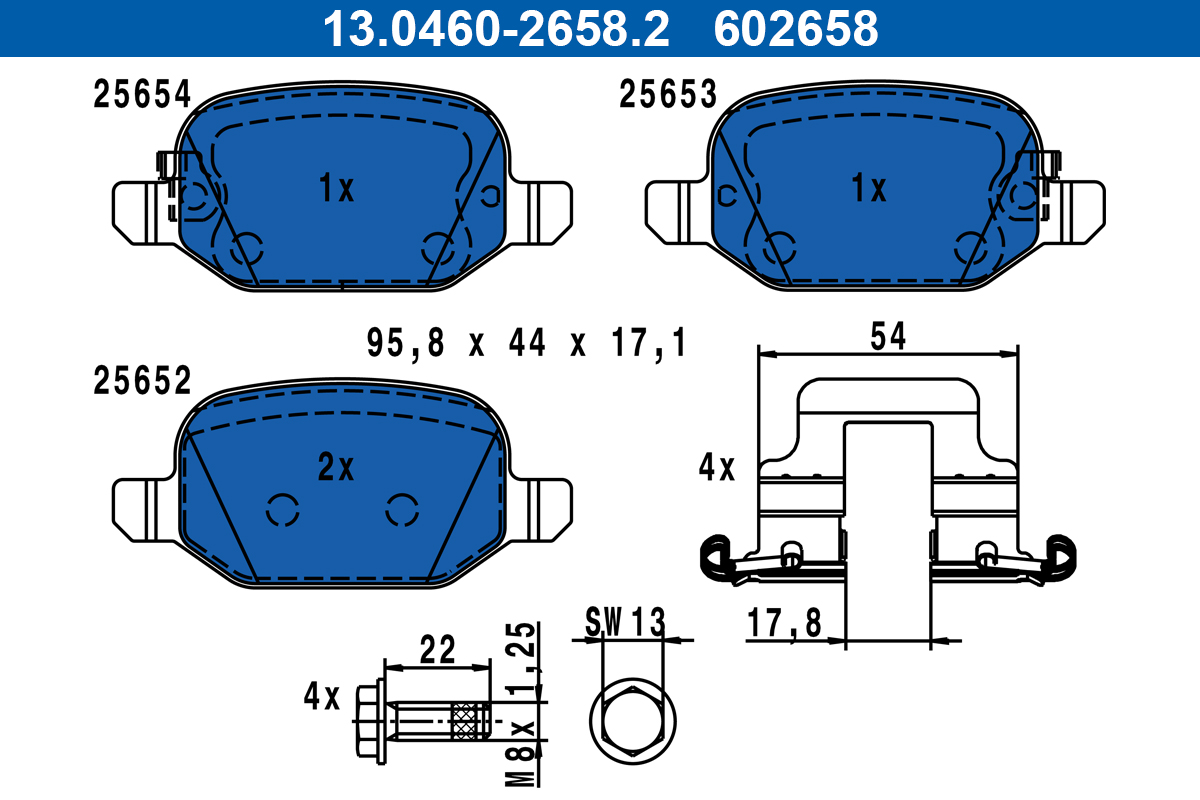 Brake Pad Set, disc brake  Art. 13046026582