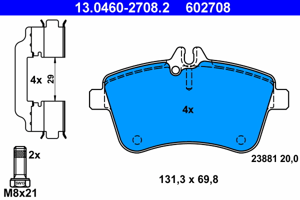 Brake Pad Set, disc brake (Front axle)  Art. 13046027082