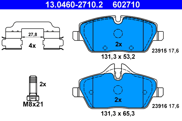 Brake Pad Set, disc brake (Front axle)  Art. 13046027102