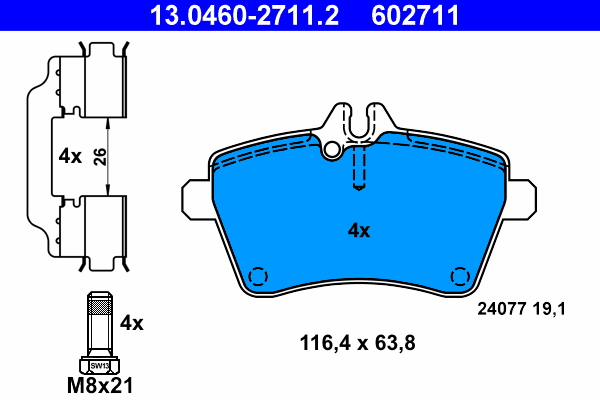 Brake Pad Set, disc brake (Front axle)  Art. 13046027112