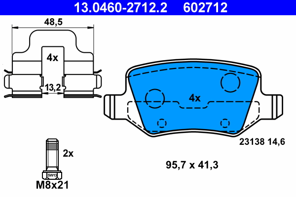 Brake Pad Set, disc brake (Rear axle)  Art. 13046027122