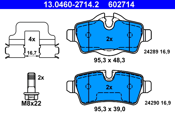 Brake Pad Set, disc brake (Rear axle)  Art. 13046027142