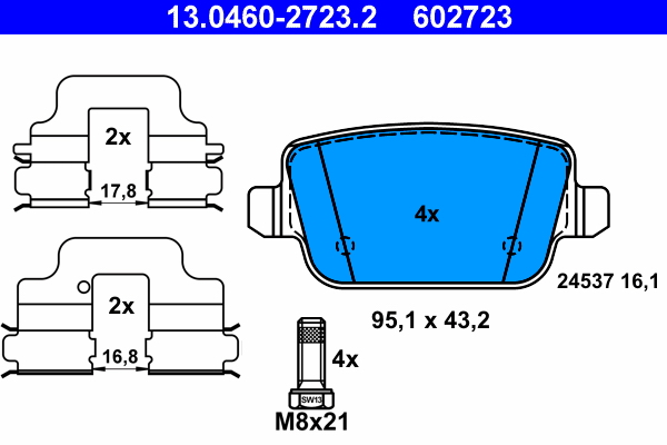 Brake Pad Set, disc brake (Rear axle)  Art. 13046027232