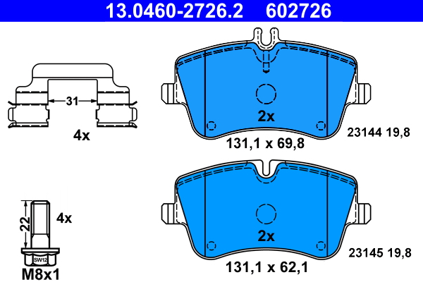 Brake Pad Set, disc brake (Front axle)  Art. 13046027262