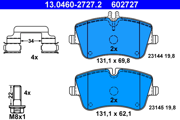 Brake Pad Set, disc brake (Front axle)  Art. 13046027272