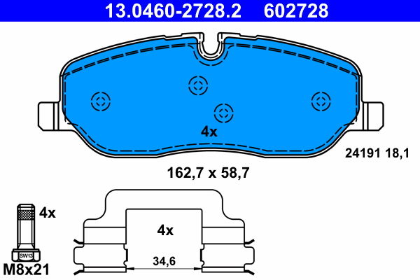 Brake Pad Set, disc brake (Front axle)  Art. 13046027282