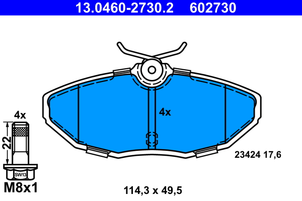 Brake Pad Set, disc brake (Rear axle)  Art. 13046027302