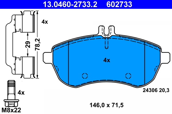 Brake Pad Set, disc brake (Front axle)  Art. 13046027332