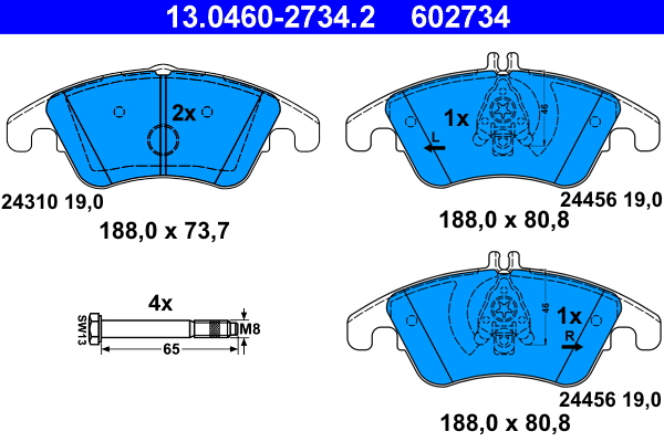 Brake Pad Set, disc brake (Front axle)  Art. 13046027342