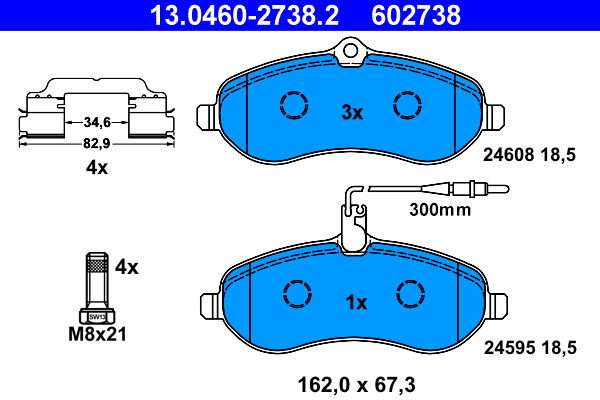 Brake Pad Set, disc brake (Front axle)  Art. 13046027382